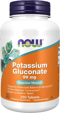 Now Foods Potassium Gluconate 99 Milligrams - 250 Tablets
