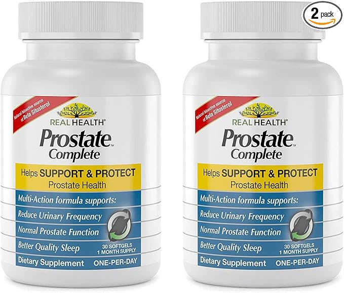 Real Health Prostate Complete - Prostate Health Supplements for Men, Saw Palmetto, One-per-Day Formula - 30 Count (Pack of 2)
