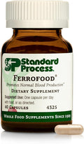Standard Process Ferrofood - Iron Supplement to Support Normal Blood Production - Aid Iron Absorption with Vitamin C - Health Supplement with Alfalfa, Spanish Moss, Vitamin B12 & More - 40 Capsules