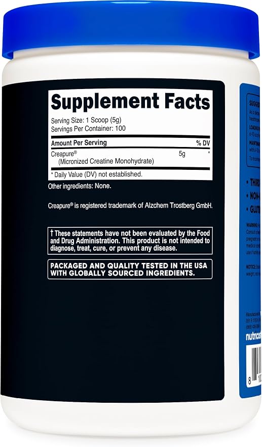 Nutricost Creapure® Creatine Monohydrate 500 Grams (Pack of 2)