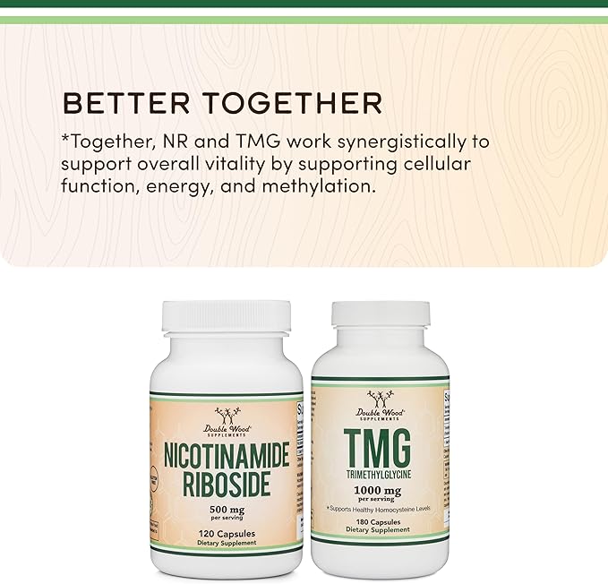 Nicotinamide Riboside - NAD Supplement to Boost Levels of NAD+ by Double Wood