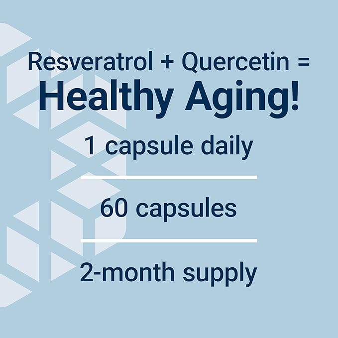 Life Extension Optimized Resveratrol Elite, Trans-resveratrol, quercetin, Healthy Aging, Heart Health, Brain Health, oxidative Stress, Gluten-Free, Non-GMO, Vegetarian, 60 Capsules, (Pack of 2)
