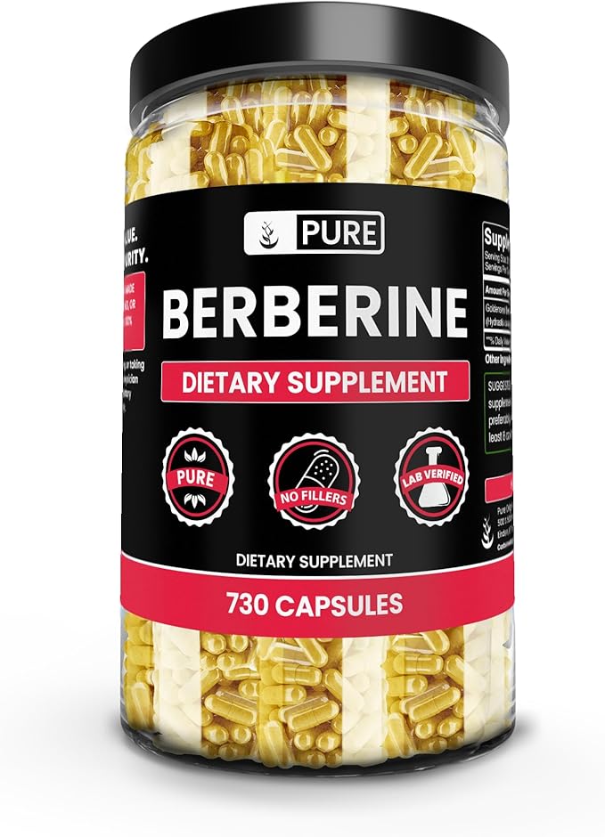 PURE ORIGINAL INGREDIENTS Berberine (730 Capsules) No Magnesium Or Rice Fillers, Always Pure, Lab Verified