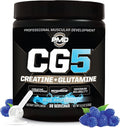 PMD Sports CG5 - Premium Creatine & L Glutamine Powder - Maximum Strength Power Recovery, Build Lean Muscle, Increase Workout Performance - Pre Workout & Post Workout - Blue Raspberry (30 Serv)