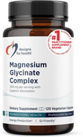 Designs for Health Magnesium Glycinate Complex - Chelated Magnesium Bisglycinate + High Absorption Magnesium for Calming & Sleep, Heart Health, Immune Support & Bone Strength - Vegan (120 Capsules)
