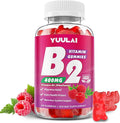 Vitamin B2 Gummies 400mg | Riboflavin Supplement with Magnesium for Kids & Adults, B2 Gummies for Migraine Relief, Nervous System & Skin Health, Vegan, Sugar-Free, Raspberry Flavor, 60 Count