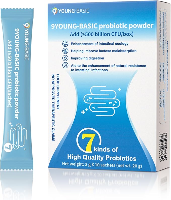 Organic Probiotic Powder for Women and Men - Probiotics 500 Billion CFU - High Bifido Quick-Acting Formula with Enzymes, Prebiotics for Digestive and Immune Health - 10-Day Max Care (1)