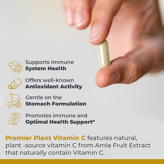 Premier Research Labs Vitamin C Supplement - Natural Vitamin C, Whole Food Vitamin C, Essential C Complex, Pure with Bioflavonoids & Organic Ingredients - 60 Vegetarian Capsules (Pack of 2)