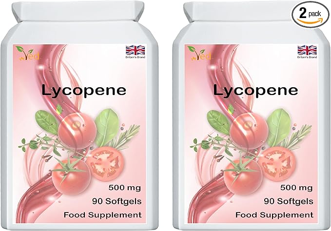 Ved Lycopene 500 mg | 90 softgel, 6 Month Supply.(Pack of 2)