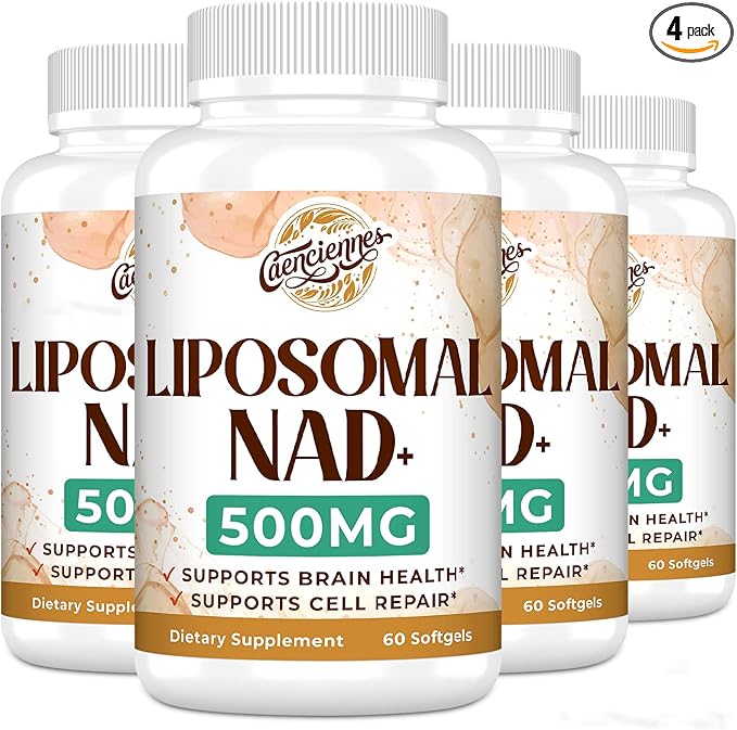 Liposomal NAD+ 500 MG Supplement, True NAD Plus Supplement, Superior Absorption, Boost NAD+ More Efficient Than Nicotinamide Riboside for Cellular Energy, Healthy Aging, 240 Serving