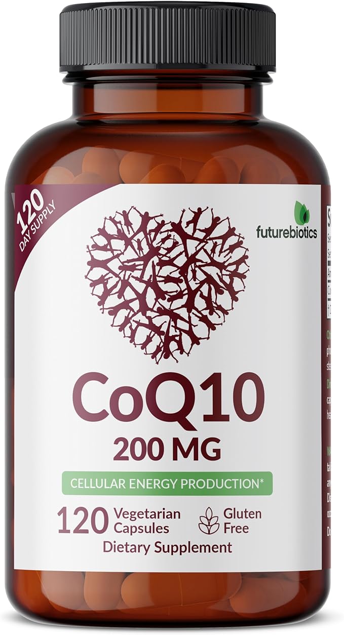 Futurebiotics CoQ10 200 MG Cellular Energy Production, 120 Vegetarian Capsules