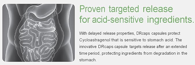 Nature'sbliss Cycloastragenol 25mg 99%,Telomere Supplements, Astragalus Root Extract, Anti Aging Supplement, Immunity Boost, Stomach Acid Protected, Super Absorption, 180 Capsules