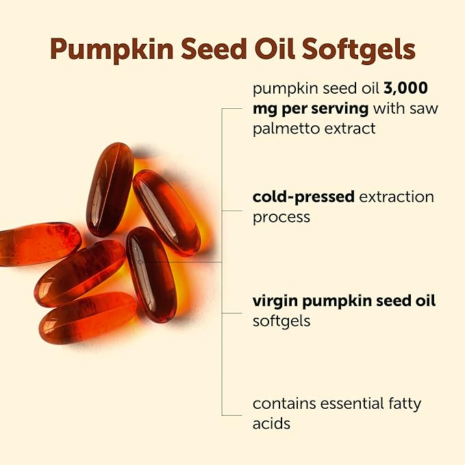Micro Ingredients Pumpkin Seed Oil with Saw Palmetto, 75 Softgels | Cold Pressed, Pure Virgin Oil, Essential Fatty Acids, & Phytosterols | Natural Herbal Supplement | Non-GMO