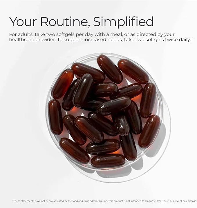 Livingood Daily Omega 3 6 9 Plus Turmeric Curcumin Supplement, 60 Softgels - Fish Oil Omega 3 Supplements (EPA & DHA) for Men and Women - Brain, Joint, Heart Health, and Metabolism - Made in USA