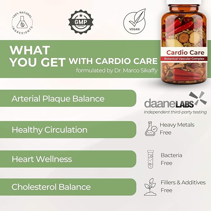 Artery Plaque Removal Formula | 4-Element All-Natural Supplement to Support Blood Pressure, Healthy Cholesterol, and Heart Rhythm | 90 Easy-to-Swallow Capsules | by Sana Herbal
