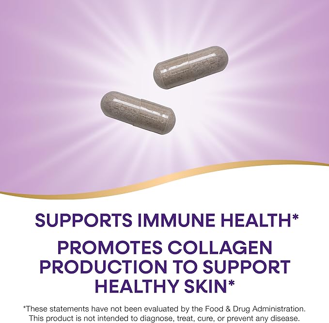 Nature's Way Vitamin C with Rose HIPS, Antioxidant & Immune Function Support from Vitamin C*, Promotes Collagen for Healthy Skin*, 1,000 mg*, 500 Capsules (Packaging May Vary) - 2 Pack