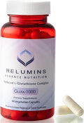 Relumins L-Glutathione Supplement Complex - Spring Glow Essential - World’s Most Advanced Reduced Glutathione 1000mg with Alpha Lipoic Acid for Smoother & Brighter Skin, Made in USA - 60 Caps