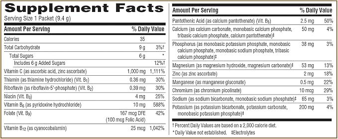 Emergen-C 1000mg Vitamin C Immune Support Powder Pink Lemonade 30CT includes Zinc, Manganese, 7 B Vitamins and Electrolytes for Back to School Essentials