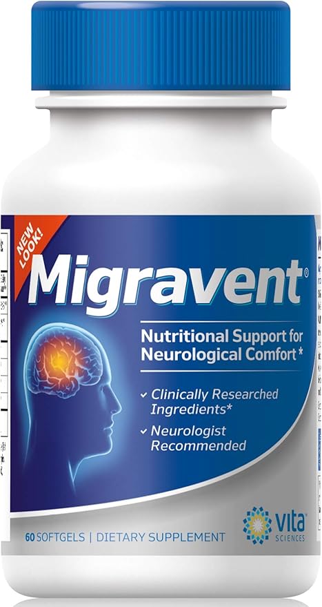 Vita Sciences Migravent – Advanced Nutritional Formula with Magnesium, CoQ10, Vitamin B2, and Butterbur for Brain and Circulatory Wellness – 60 Capsules