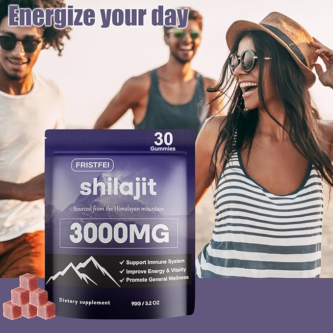 Pure Himalayan Shilajit Gummies for Men & Women - 100% Natural & Organic | 85+ Trace Minerals & Fulvic Acid | 30 Count | Individually Packaged