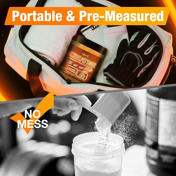 Creatine Monohydrate Gummies Complex 8500 MG for Men & Women, Creatine Monohydrate Supplement for Muscle Growth, Strength & Energy Support, Pre Workout Gummies 120 Count Mango Flavor