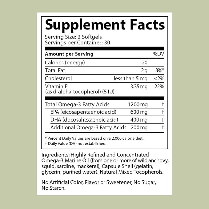 Doctor's Advantage Omega Shield Supplement - 60 Softgels, 30-Day Supply - Premium Mercury-Free Triglyceride Omega 3 Fish Oil for Optimal Heart and Eye Health