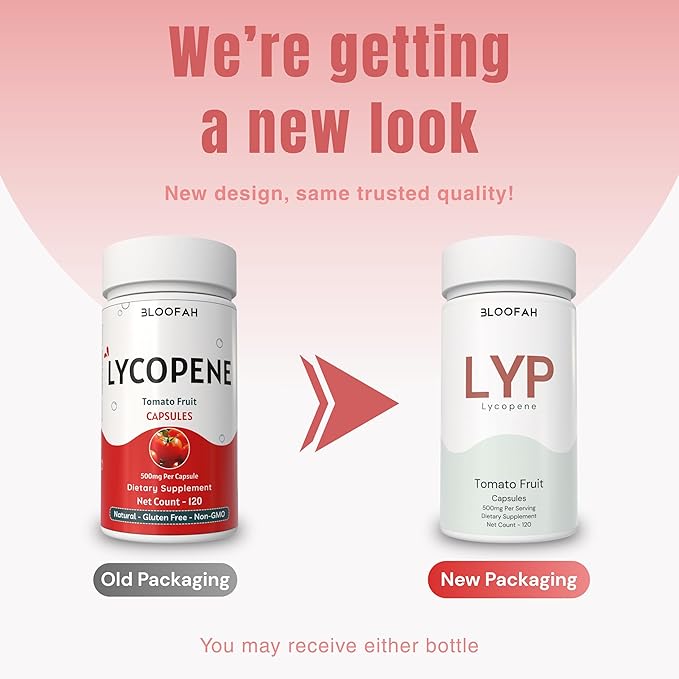 Lycopene Supplement Capsules 500mg – Tomato Fruit Powder with Natural Lycopene for Antioxidant & Daily Wellness Support | Gluten Free, Non-GMO (120 Count (Pack of 1))