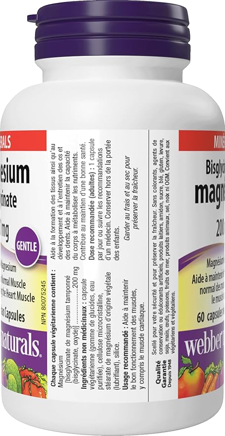 Magnesium Bisglycinate 200 mg Capsules