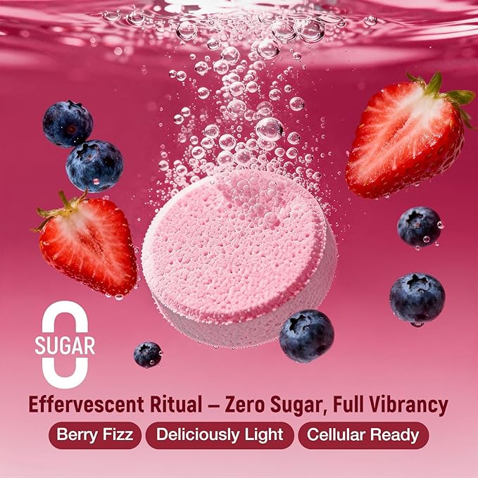 Liposomal Glutathione 500mg with NAC, 2 Pack 30 Count, Sugar Free High Absorption Magnesium&VitaminC Supplement-Effervescent Tablet Antioxidant Detox Healthy Aging&Cognitive Gluten Free, Berry