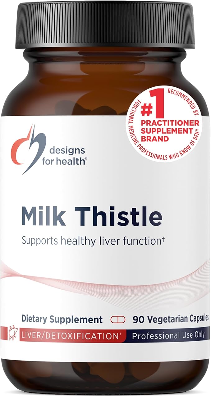 Designs for Health Milk Thistle Extract - Highly Standardized to 80% Silymarin from Milk Thistle Seed - Liver + Detox Support Supplement with Sunflower Lecithin to Improve Absorption (90 Capsules)