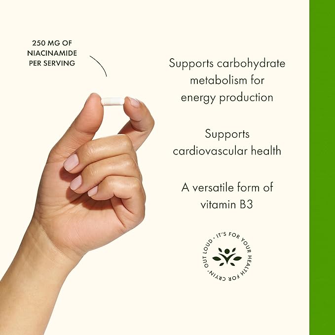 Swanson Niacinamide Vitamin B3 Supplement for Heart-Health-Conscious Adults Supporting Joint Health and Energy Production (250 Capsules, 250 mg Each)