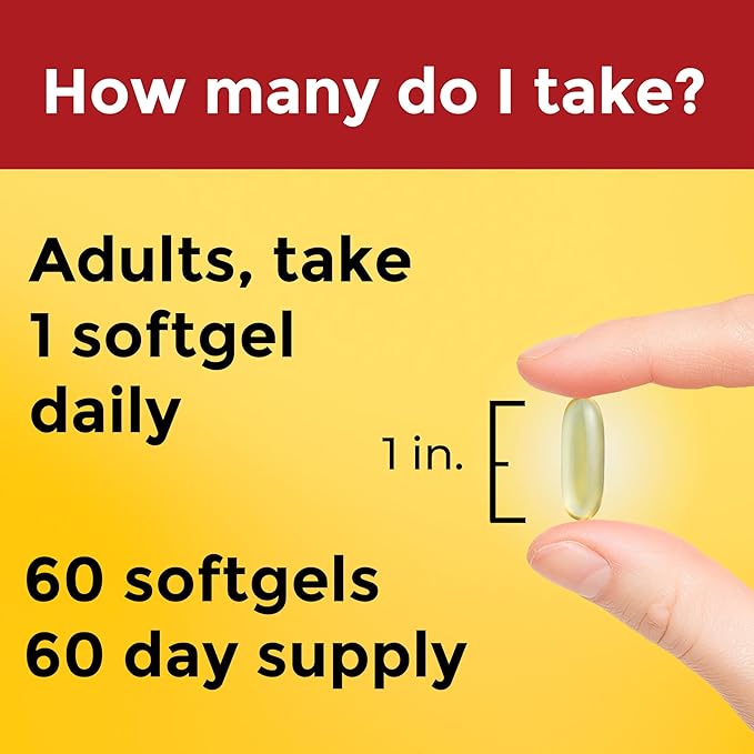 Nature Made Omega 3 Fish Oil and Algae Oil Supplements, 1200mg, Algae Oil & Fish Oil Blend, Omega 3 Supplement for Heart, Brain and Eyes Support, One Per Day, 60 Softgels