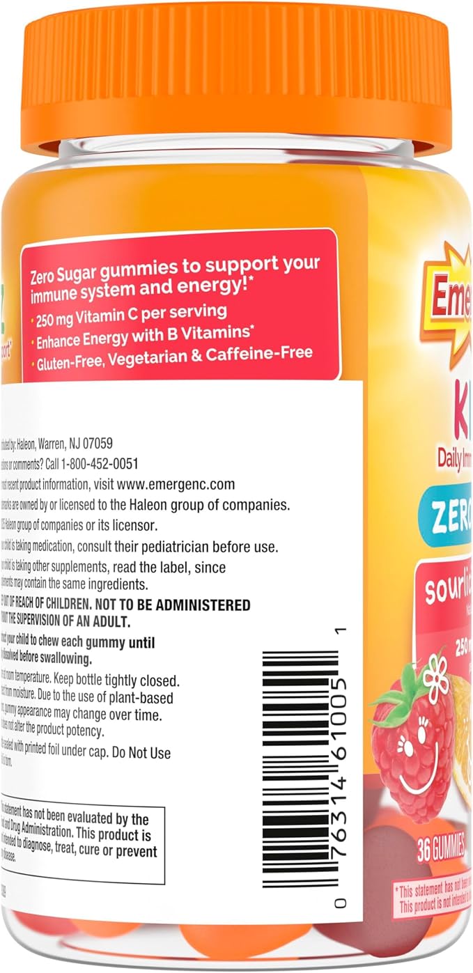 Emergen-C Zero Sugar Immune Support Kidz Gummies 36 Count