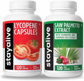 STAYALIVE Lycopene and Saw Palmetto Bundle with Cranberry and Pumpkin Seed Extract, 240 Vegan Pills, Non-GMO & Gluten Free Men's Health Supplement
