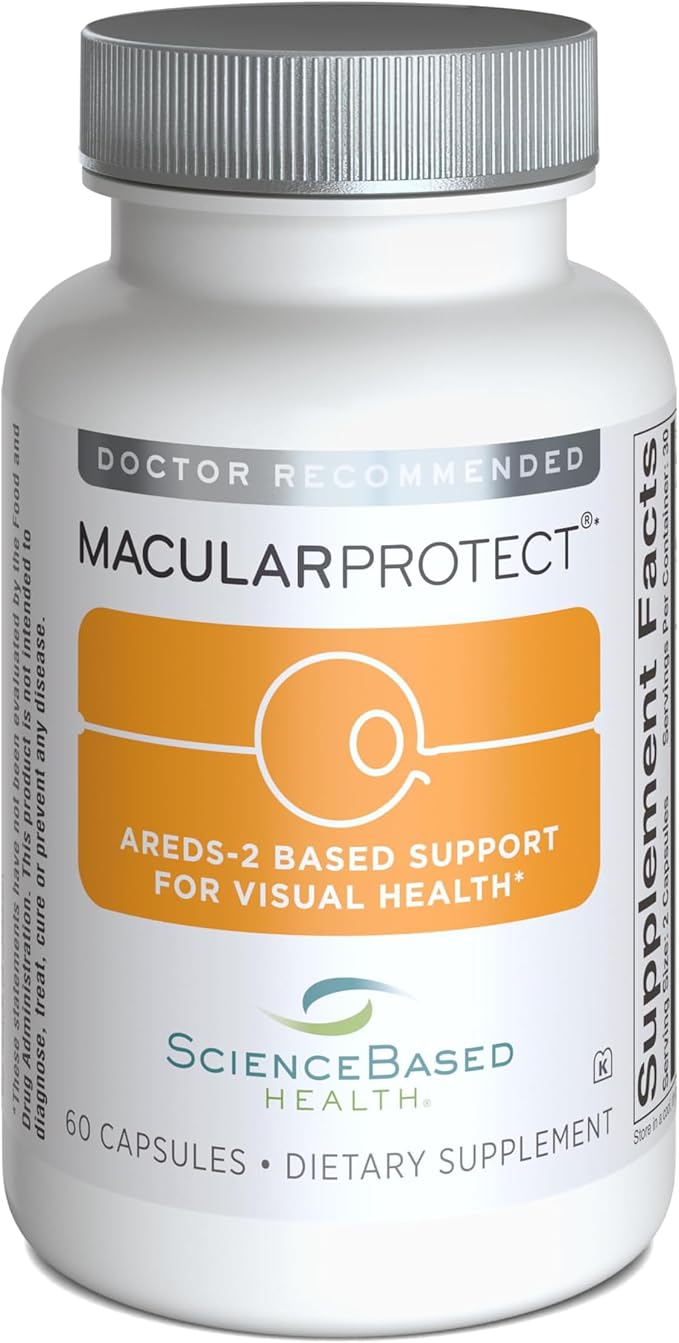 ScienceBased Health MacularProtect AREDS 2 Formula – Eye Health Vitamin & Mineral Supplement with Lutein, Zeaxanthin & B Vitamins for Macular & Vision Support – 60 Capsules