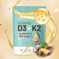 VivoNu Vitamin D3 K2 10000 IU with MK7-300 Virgin Coconut Oil Softgels, 2 in 1 Vitamins D & K Complex | Vitamina D3 con K2 (180 Capsules per / 1Bag)