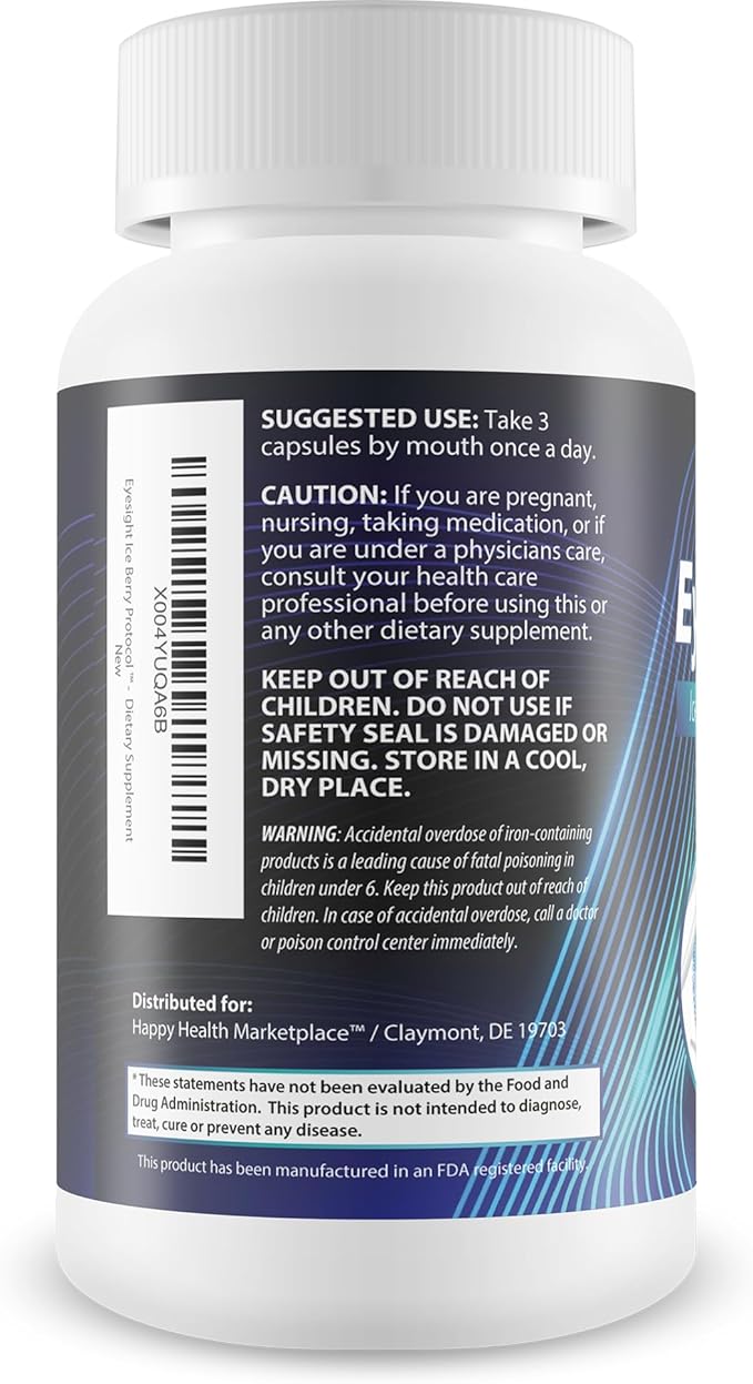 Eyesight Ice Berry Protocol - Our Best Vision Pills For Eyes - Eyesight Vitamins To Improve Eyesight - Vitamin A For Eye Health - Eye Health Vitamins Lutein And Zeaxanthin Lutein Zeaxanthin Supplement
