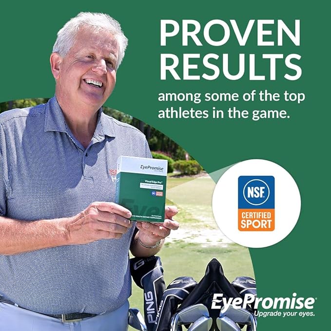 EyePromise Vizual Edge Pro Supplement - 30 Single-Serving Pill Packets, 30-Day Supply - Visual Performance Eye Vitamin with 26mg Zeaxanthin & 8mg Lutein for Vision Quality & Clarity