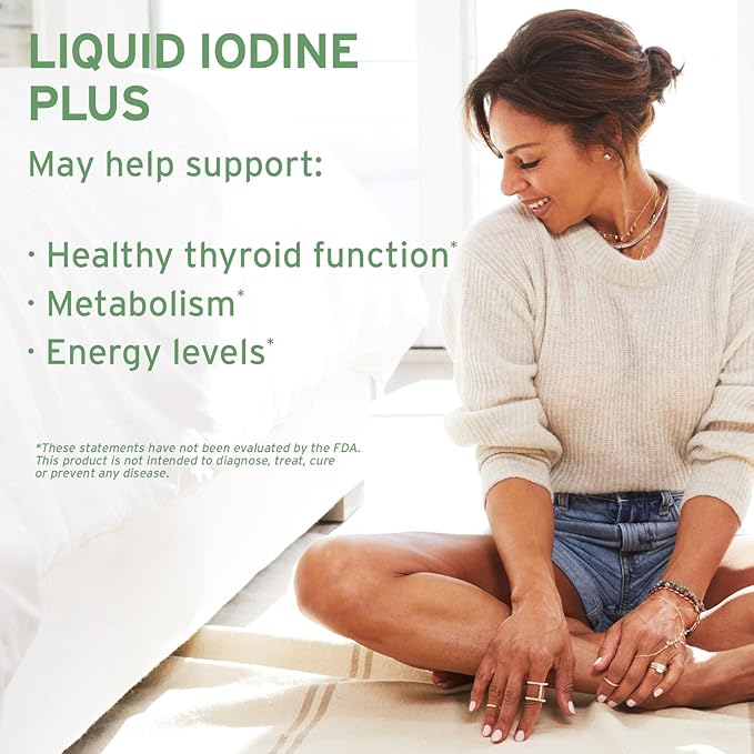 Life-flo Liquid Iodine Plus 150 mcg, Iodine Supplement for Thyroid Support,* Healthy Energy & Metabolism Formula* with Iodine & Potassium Iodide (Unflavored)