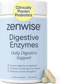 Zenwise Health Digestive Enzymes with Bromelain & Papaya - Multi Enzymes Digestion Supplement with Probiotics & Prebiotics for Gut Health, Gas & Bloating Relief - Men & Women - 100 Vegetarian Capsules