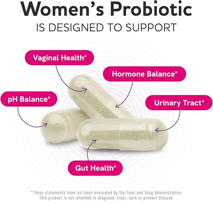 Probiotics for Women | 50 Billion CFU for Vaginal, pH Balance & Digestive Health Support | Female Probiotics with Prebiotics & Hormone Balance Blend | Third-Party Tested, Vegan & Gluten-Free | 30 Ct