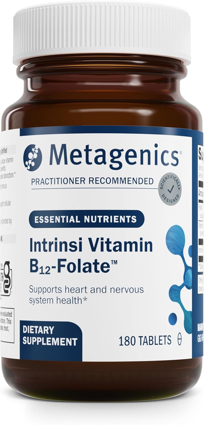 Metagenics Intrinsi Vitamin B12-Folate - with Methylcobalamin, L-5-MTHF & Intrinsic Factor - Supports Energy Metabolism, Nervous System & Heart Health - Non-GMO & Gluten-Free - 180 Tablets