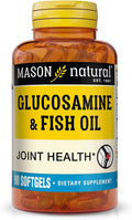 MASON NATURAL Glucosamine & Fish Oil Supplement with DHA & Omega 3 for Joint & Muscle Support, 1 Month Supply Softgel Pills