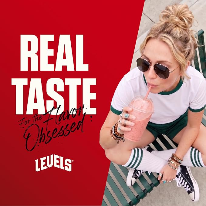 Levels Grass Fed Whey Protein Powder, No Artificials, 24G of Protein, Strawberry, 5LB | 24G of protein and 5.4G BCAAs per scoop, made with hormone-free dairy, zero junk, no fillers, no added sugar, certified clean
