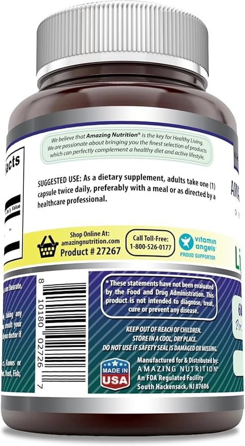 Amazing Formulas Alpha Lipoic Acid | 600 Mg Per Serving Supplement | Capsules | Non-GMO | Gluten Free | Made in USA (60 | 2 Pack)
