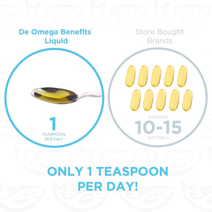 PRN DE Omega Benefits Liquid Supplement - 10 oz, 60-Day Supply - Re-Esterified Omega 3 Triglyceride Form with 1680mg EPA, 560mg DHA & Vitamin D for Dry Eye Support
