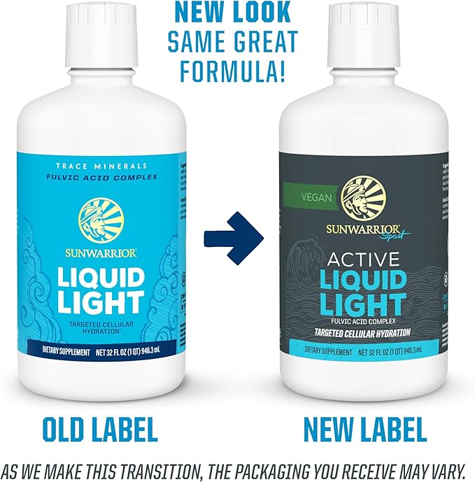 Fulvic Acid Trace Minerals Drops Supplement Organic Liquid Mineral Water Drops Vegan | Plant Based Liquid Light Mineral Complex 32 Fl Oz 32 Servings by Sunwarrior