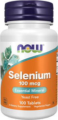 NOW Supplements, Selenium (L-Selenomethionine) 100 mcg, Essential Mineral*, 100 Tablets