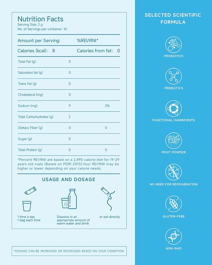 Organic Probiotic Powder for Women and Men - Probiotics 500 Billion CFU - High Bifido Quick-Acting Formula with Enzymes, Prebiotics for Digestive and Immune Health - 10-Day Max Care (1)