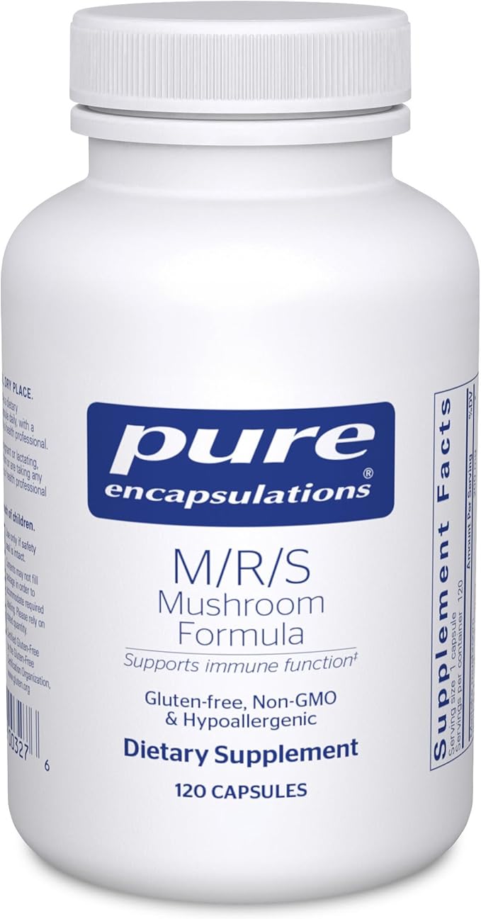 Pure Encapsulations M/R/S Mushroom Formula | Hypoallergenic Supplement Promotes Immune Health and Provides Broad-Spectrum Physiological Support* | Shiitake, Reishi & Maitake | 120 Capsules